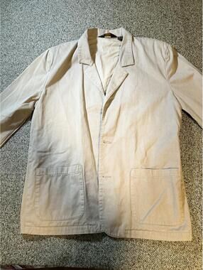 Men's Large Eddie Bauer Tan 100% Cotton Button Up Jac